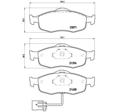 Jeu de 4 plaquettes de frein BREMBO P 24 034