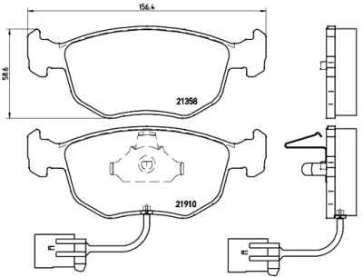 Jeu de 4 plaquettes de frein BREMBO P 24 035