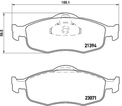 Jeu de 4 plaquettes de frein BREMBO P 24 037