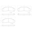 Jeu de 4 plaquettes de frein BREMBO P 24 041