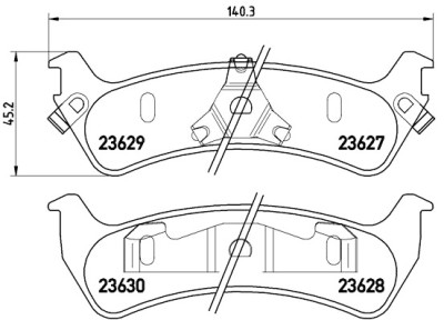 Jeu de 4 plaquettes de frein BREMBO P 24 042