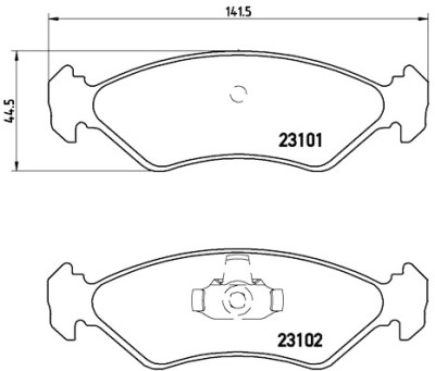 Jeu de 4 plaquettes de frein BREMBO P 24 044