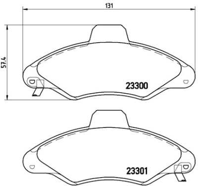 Jeu de 4 plaquettes de frein BREMBO P 24 045