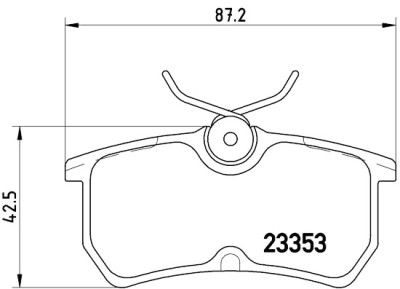 Jeu de 4 plaquettes de frein BREMBO P 24 047