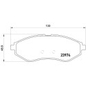 Jeu de 4 plaquettes de frein BREMBO P 24 048