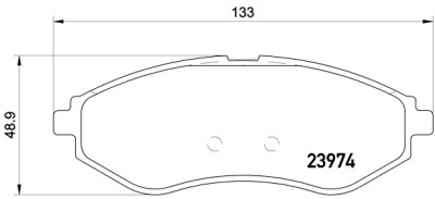 Jeu de 4 plaquettes de frein BREMBO P 24 048