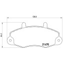 Jeu de 4 plaquettes de frein BREMBO P 24 049