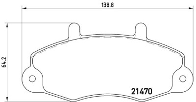 Jeu de 4 plaquettes de frein BREMBO P 24 049