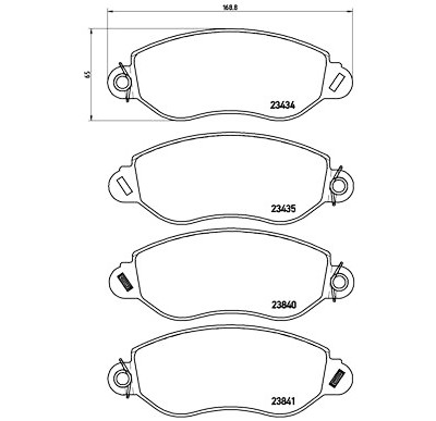 Jeu de 4 plaquettes de frein BREMBO P 24 053