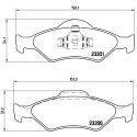 Jeu de 4 plaquettes de frein BREMBO P 24 054