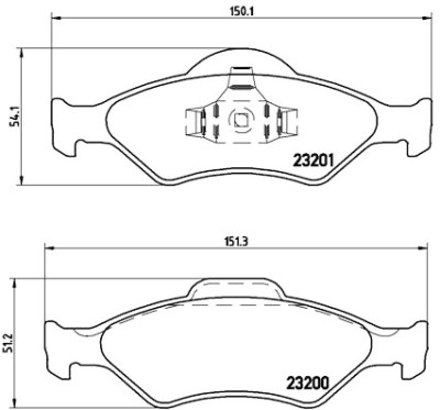 Jeu de 4 plaquettes de frein BREMBO P 24 054