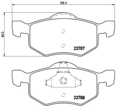 Jeu de 4 plaquettes de frein BREMBO P 24 056