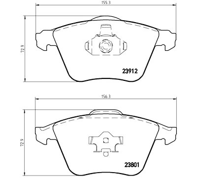 Jeu de 4 plaquettes de frein BREMBO P 24 057
