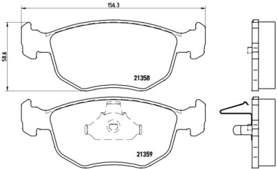 Jeu de 4 plaquettes de frein BREMBO P 24 069