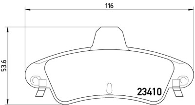 Jeu de 4 plaquettes de frein BREMBO P 24 070