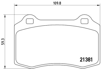 Jeu de 4 plaquettes de frein BREMBO P 24 073