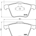 Jeu de 4 plaquettes de frein BREMBO P 24 077