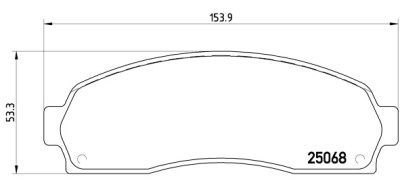 Jeu de 4 plaquettes de frein BREMBO P 24 081