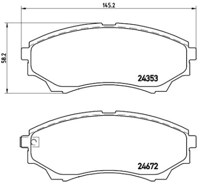 Jeu de 4 plaquettes de frein BREMBO P 24 086