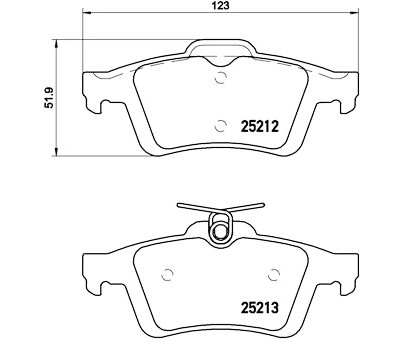Jeu de 4 plaquettes de frein BREMBO P 24 148
