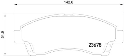 Jeu de 4 plaquettes de frein BREMBO P 24 149