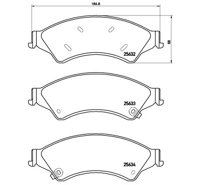 Jeu de 4 plaquettes de frein BREMBO P 24 153