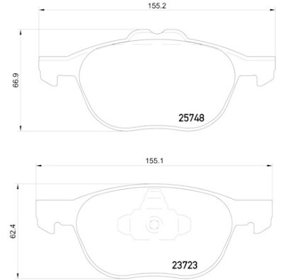 Jeu de 4 plaquettes de frein BREMBO P 24 158