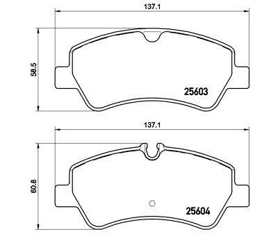 Jeu de 4 plaquettes de frein BREMBO P 24 160