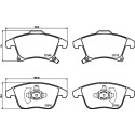 Jeu de 4 plaquettes de frein BREMBO P 24 173