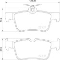Jeu de 4 plaquettes de frein BREMBO P 24 175