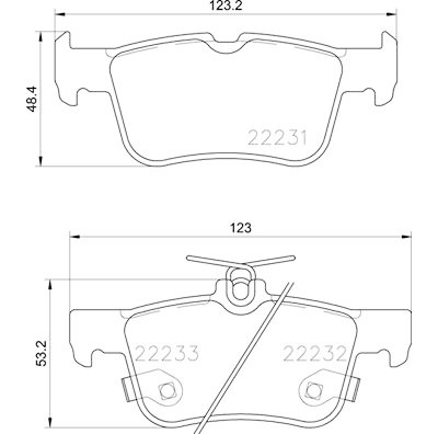 Jeu de 4 plaquettes de frein BREMBO P 24 201