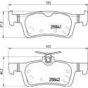 Jeu de 4 plaquettes de frein BREMBO P 24 204