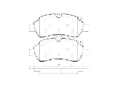 Jeu de 4 plaquettes de frein BREMBO P 24 209