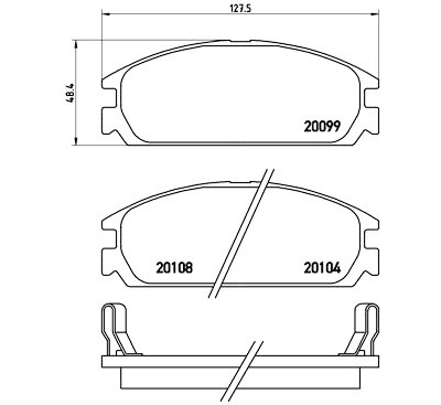 Jeu de 4 plaquettes de frein BREMBO P 28 010