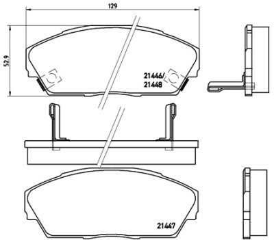 Jeu de 4 plaquettes de frein BREMBO P 28 013