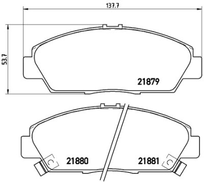 Jeu de 4 plaquettes de frein BREMBO P 28 021