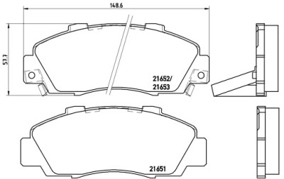 Jeu de 4 plaquettes de frein BREMBO P 28 026