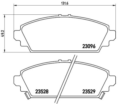 Jeu de 4 plaquettes de frein BREMBO P 28 031