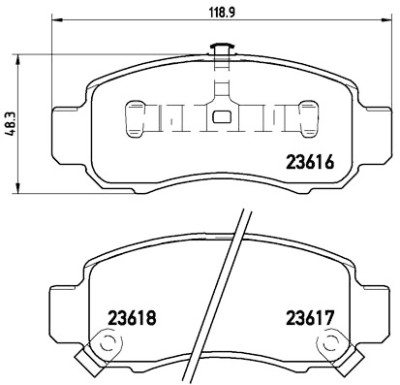 Jeu de 4 plaquettes de frein BREMBO P 28 033