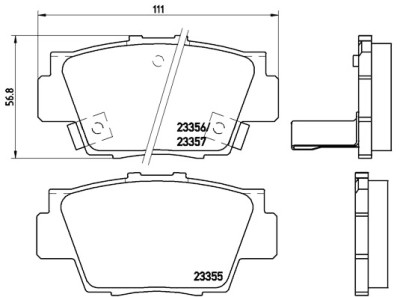 Jeu de 4 plaquettes de frein BREMBO P 28 040