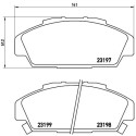 Jeu de 4 plaquettes de frein BREMBO P 28 041
