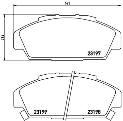 Jeu de 4 plaquettes de frein BREMBO P 28 041