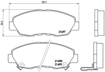 Jeu de 4 plaquettes de frein BREMBO P 28 042