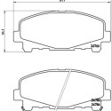 Jeu de 4 plaquettes de frein BREMBO P 28 043