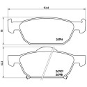 Jeu de 4 plaquettes de frein BREMBO P 28 044