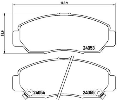 Jeu de 4 plaquettes de frein BREMBO P 28 047