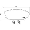 Jeu de 4 plaquettes de frein BREMBO P 28 049
