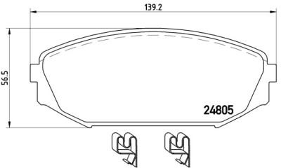 Jeu de 4 plaquettes de frein BREMBO P 28 049