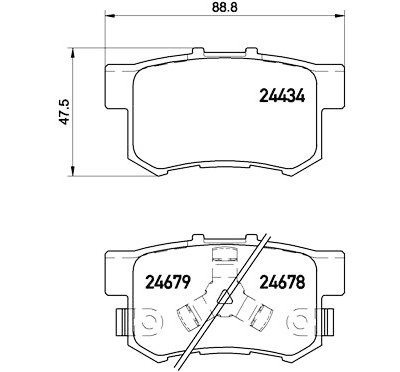 Jeu de 4 plaquettes de frein BREMBO P 28 061