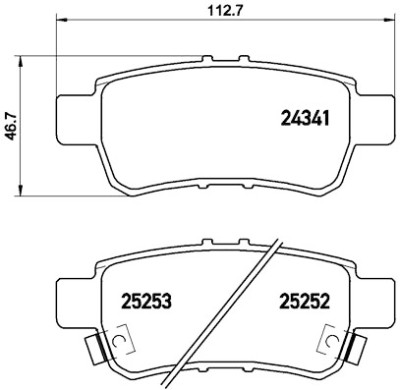 Jeu de 4 plaquettes de frein BREMBO P 28 062